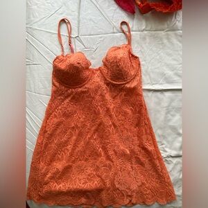 Victoria's Secret Orange Lace Chemise